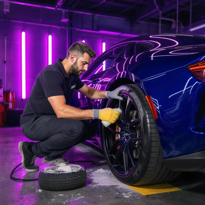 Zabezpieczanie opon w detailing Bielsko-Biała
