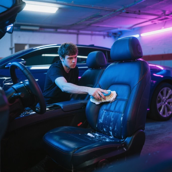 Czyszczenie oraz konserwacja i zabezpieczanie tapicerki skórzanej samochodowej Czyszczenie oraz konserwacja i zabezpieczanie tapicerki skórzanej samochodowej